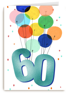 Verjaardagskaart 60 met ballonnen