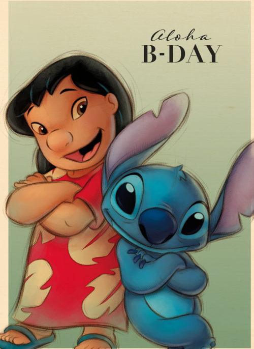 Lilo and Stitch verjaardagskaart aloha birthday