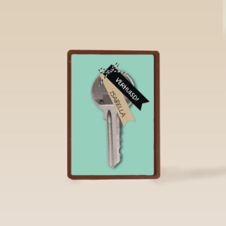 verhuizingbericht sleutel met label