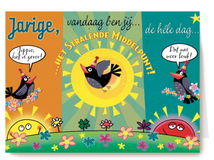 smile kaart vandaag ben jij het stralende middelpunt