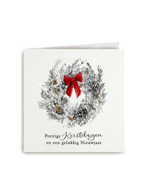 kerstkrans met strik