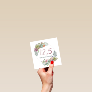 botanical kaart echtvereniging koperen jaar huwelijksjubileum