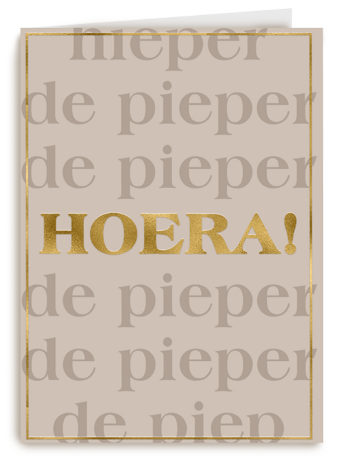 Verjaardagskaart hieperdepieper hoera