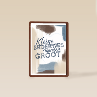 verjaardagskaart met kleine broertjes worden groot