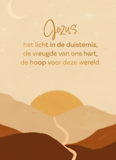 Kerstkaart religieus Jezus