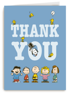 Bedankt kaart Snoopy thank you