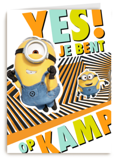 Minions op kamp kaart