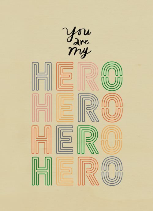 Complimentkaart you are my hero