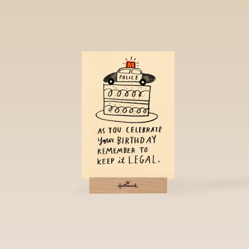 Verjaardagskaart grappig keep it legal