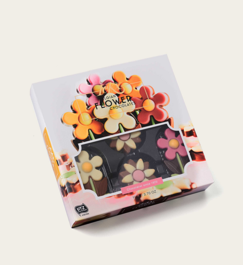 Cadeaubox met Bloemen Chocolade