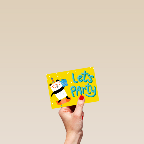 Verjaardagskaart lets party