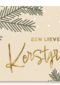 een lieve kerstgroet op beige achtergrond