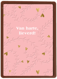 Stijlvolle verjaardagskaart Van harte lieverd