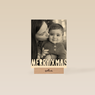 fotokaart met merry xmas als tekst