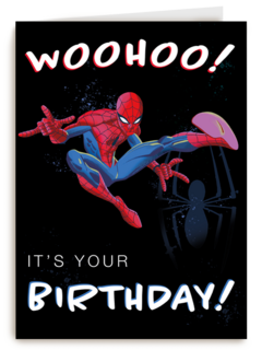 Spiderman verjaardagskaart woohoo