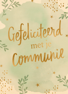 Gefeliciteerd met je communie Groen