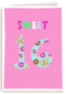 Verjaardagskaart roze sweet 16 tiener meisje
