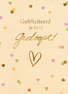 Gefeliciteerd gedoopt confetti