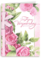 roze rozen met strik