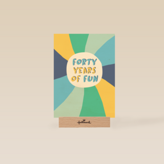 Verjaardagskaart 40 years of fun Man
