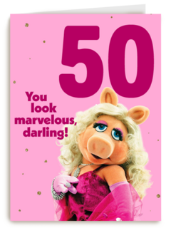 Miss piggy verjaardagskaart you look marvelous