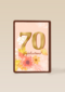 Verjaardagskaart 70 met bloemen