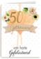 huwelijkskaart 50 jaar getrouwd hart bloemen