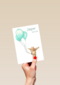 Geboorte Kaart Giraffe Blauw