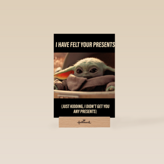 Star Wars Grogu kaart no presents