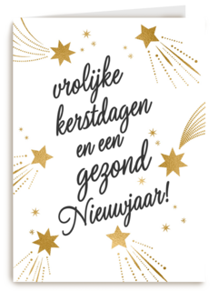 Kerstkaart Hip Vrolijke Kerstdagen en en een gezond nieuw jaar