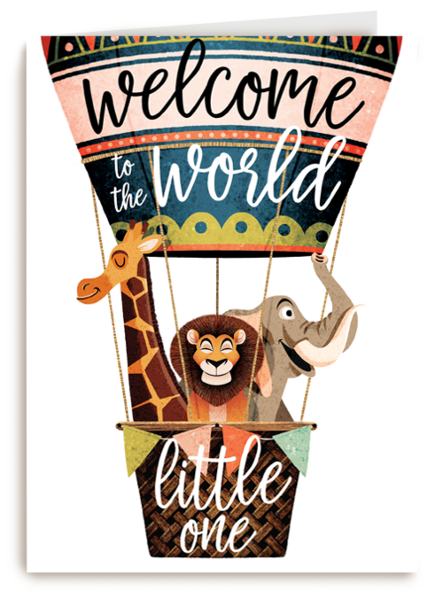 geboorte kaart welcome to the world