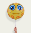 Ballon Emoji Kusjes Geel