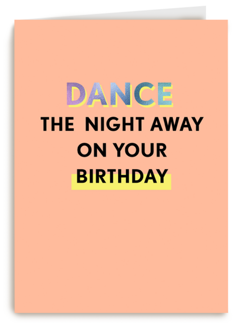 Verjaardagskaart man vrouw Dance the night away on your birthday