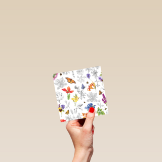 Kaart flowers by Marjolein Bastin Blanco bloemen en vlinders