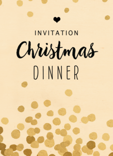 Kerstkaart invitation christmas dinner