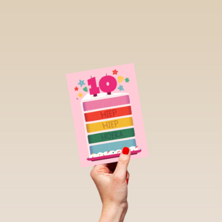 Hiep Hiep Hoera 10 jaar meisje