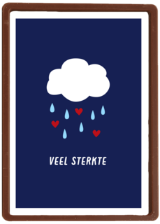 Sterkte kaart wolkje met hartjes regen