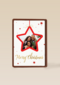 kerstkaart fotokaart rode kerstster
