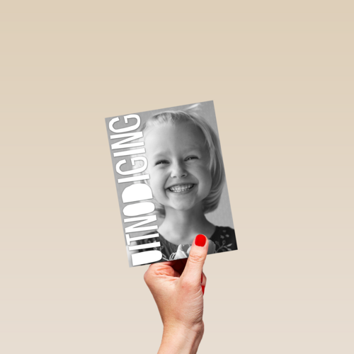 fotokaart staand zwart wit uitnodiging