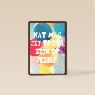 Felicitatie kaart man vrouw wat mag jij trots zijn op jezelf