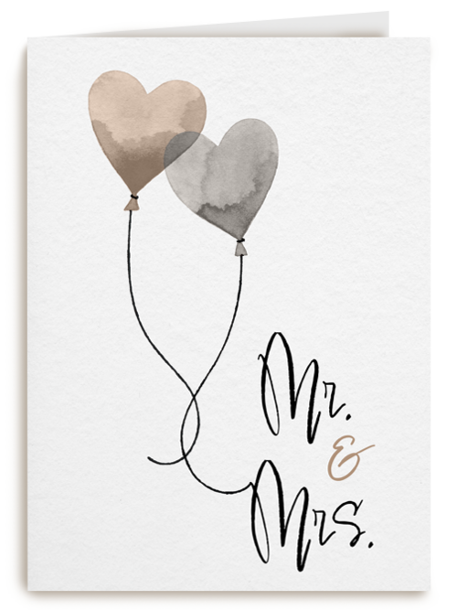 Pas getrouwd kaart Mr and Mrs