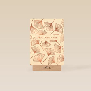 met pensioen met metallic bloemen