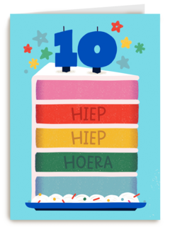 Hiep Hiep Hoera 10 jaar jongen
