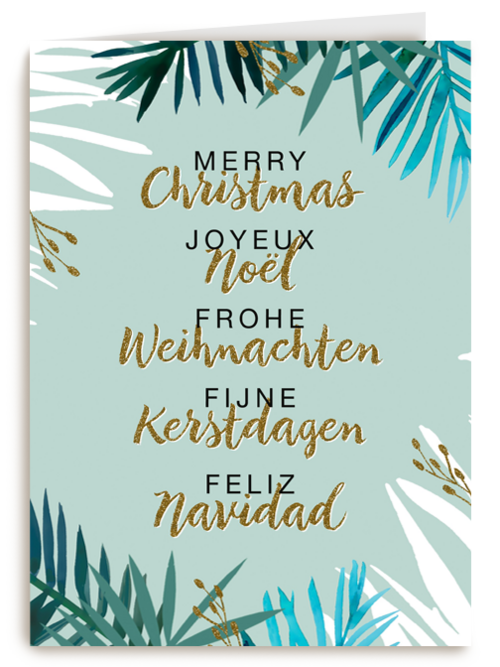 kerstpalmen met glitter