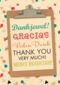 bedankt gracias thank you merci beaucoup kaart