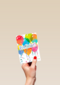 proficiat met ballonnen en confetti
