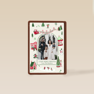 Kerst fotokaart winterse berg