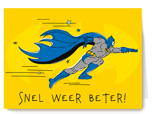 Batman beterschap kaart snel weer beter