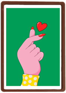 hand maakt hart gebaar