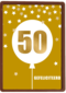 Verjaardagskaart leeftijden 50 ballon